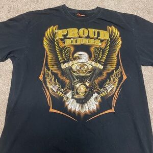 Vintage 90’s Eagle Single Stitch USA Black T Shirt XL Y2k